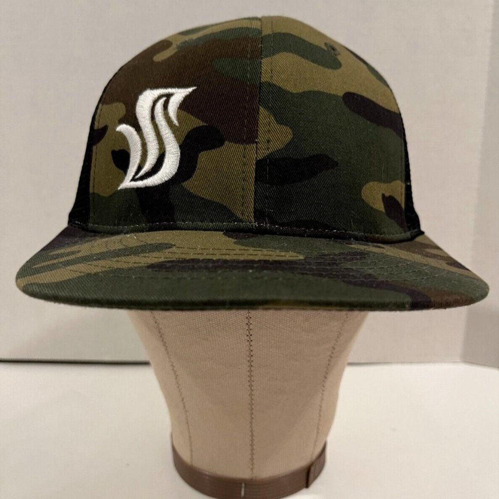 Magic Headwear Camo Print Black Mesh Backing Hat Adjustable Preowned